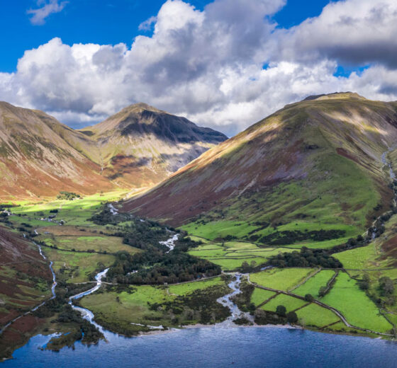 Fells and lake in the Cumbrian Lake District