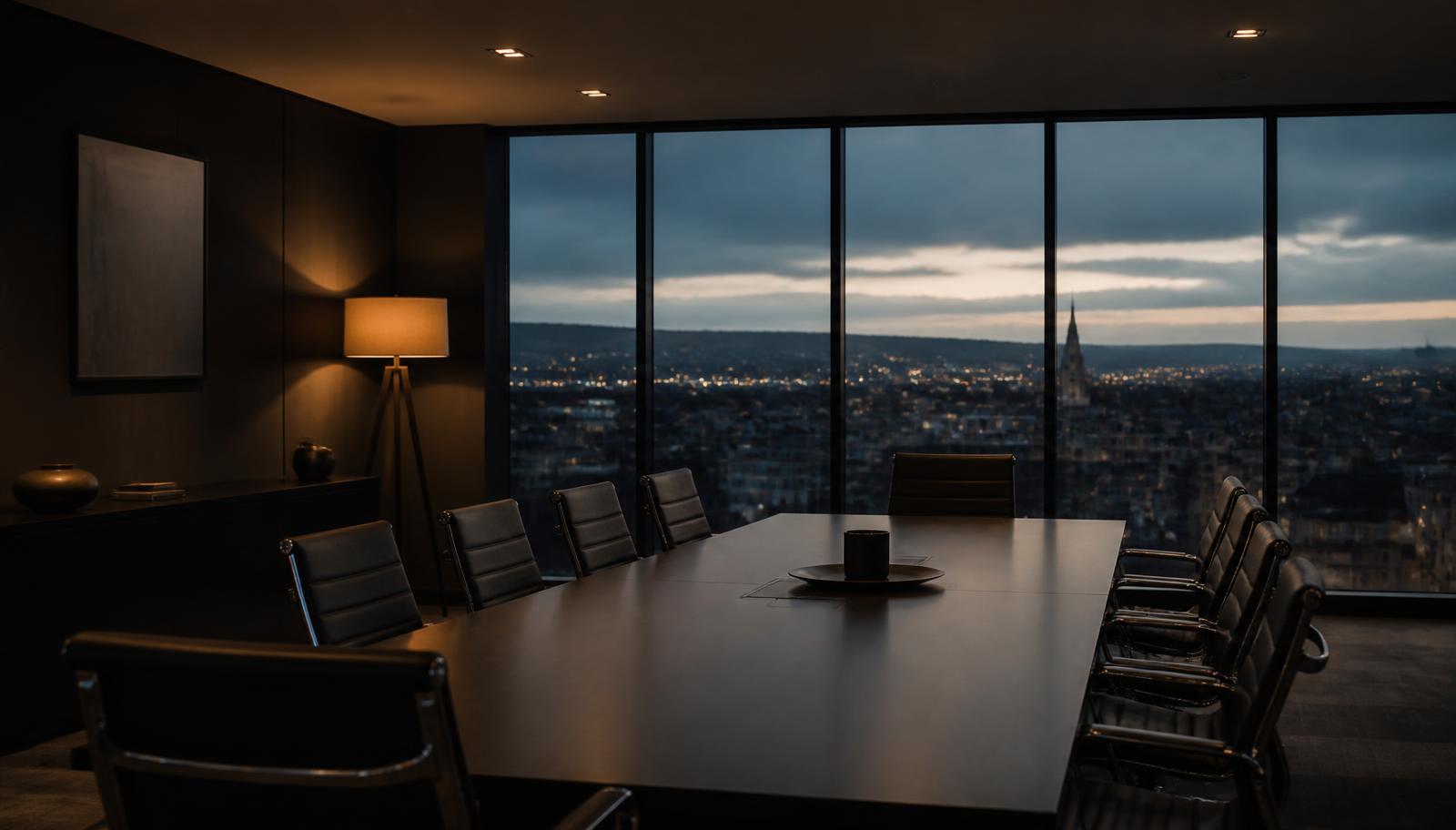 A strategy document and pen on a dark table