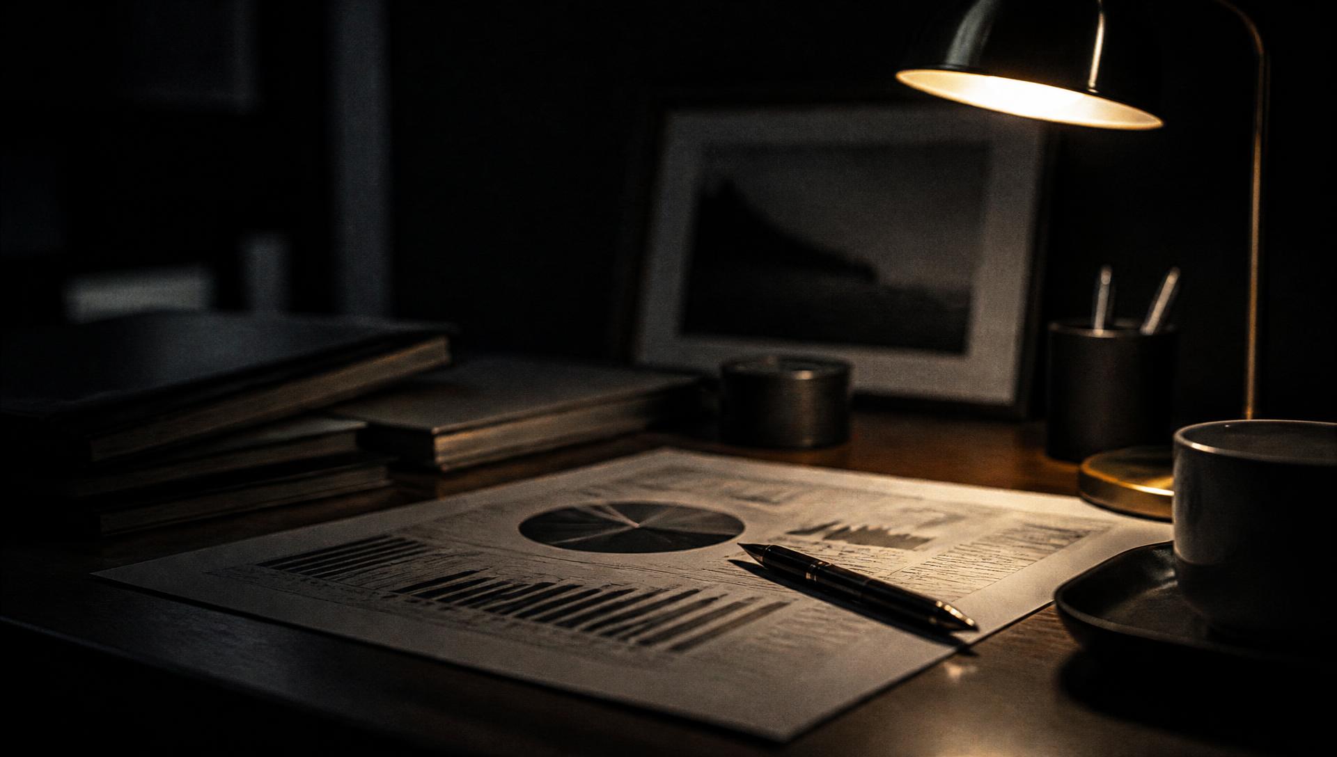 A notebook and laptop on a dark desk